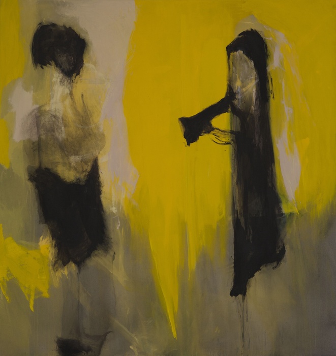 Ife Casselbrown, Acrylic paint on canvas 190x180cm 2025